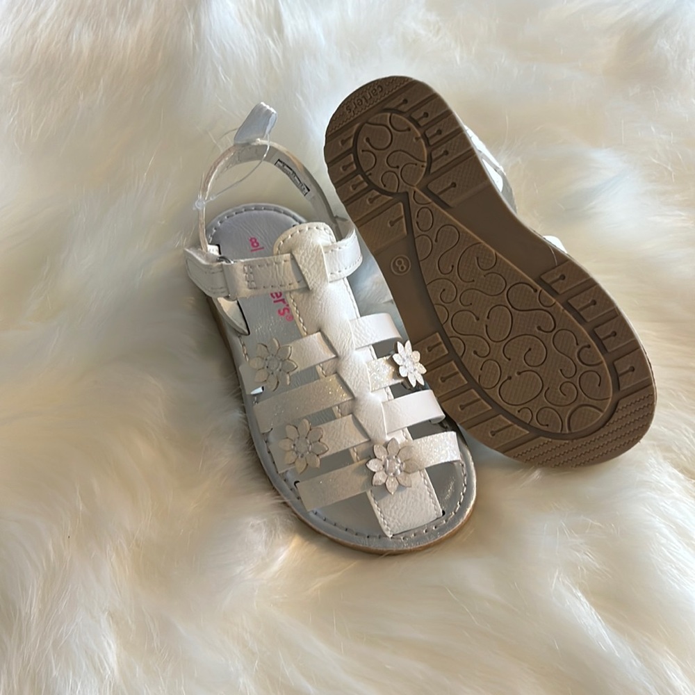 Carter’s Emmalee White Flower Sandals